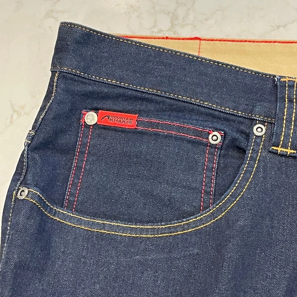 Mountain Khakis 307 Jeans Classic Fit Mens 44x28 Dark‎ Wash Cotton Outdoor Denim